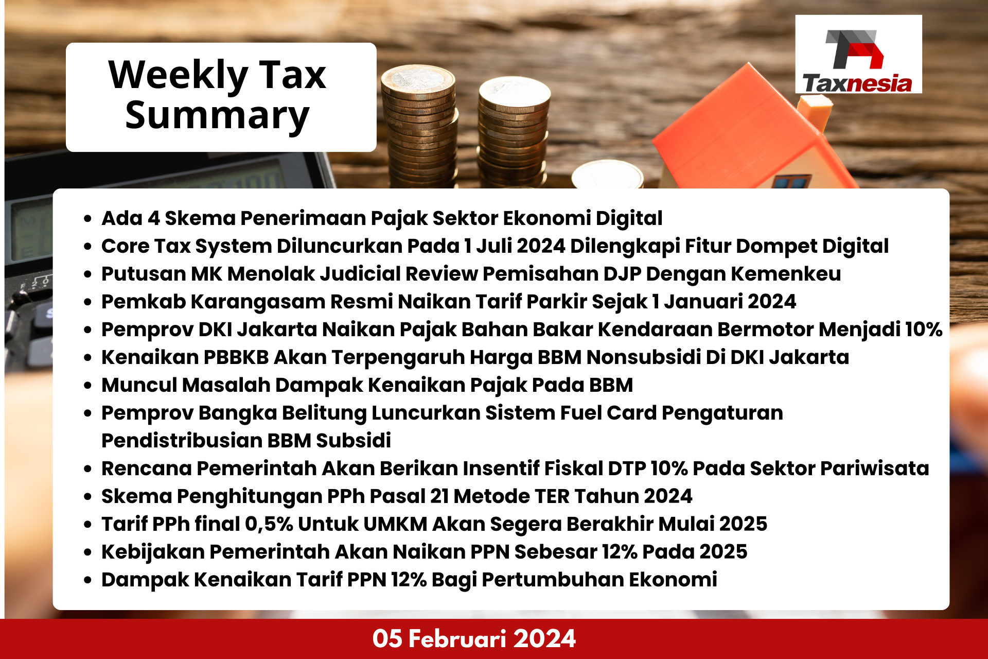 Weekly Tax Summary - 05 Feb 2024 - TAXNESIA