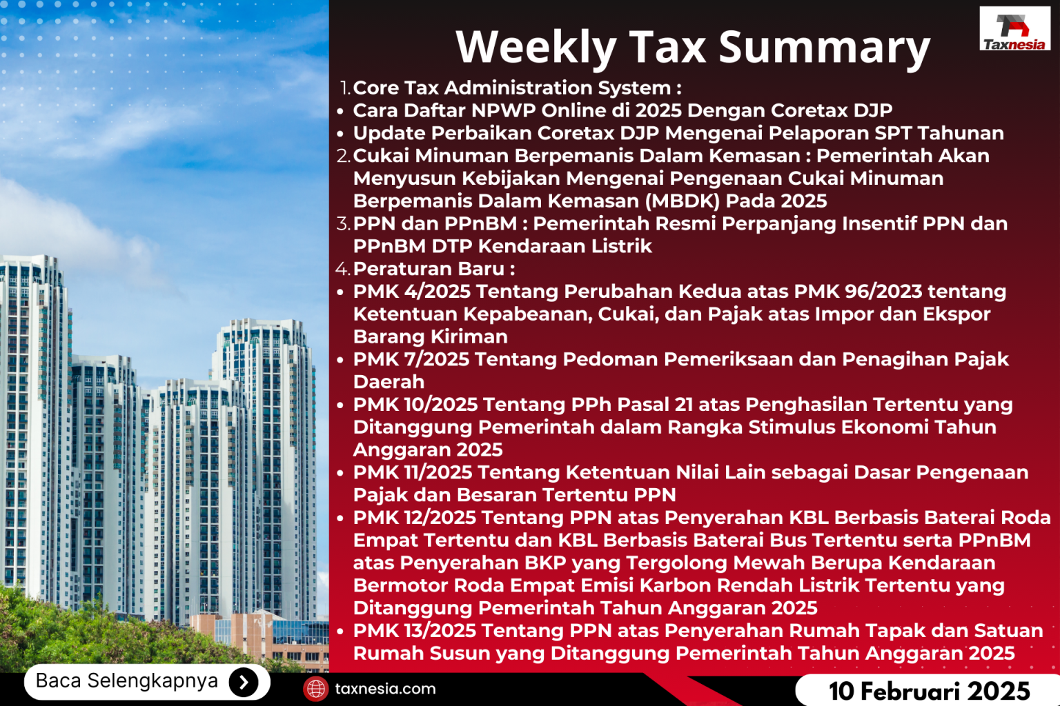 Weekly Tax Summary – 10 Feb 2025 : Coretax, Cukai Minuman Berpemanis ...